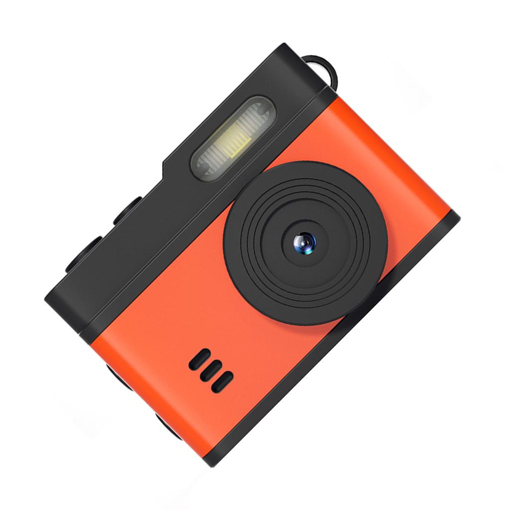 Keychain Camera 0.96inch HD Display 1080P 12MP Vintage Compact Camera with LED Fill Light for Travel Campus