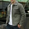 Men's Cotton Jacket, Thickened Fleece Jacket, Loose Winter Cotton Coat