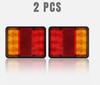 2PCS Car Truck LED Rear Tail Lights Brake Stop Light 12-24V  Truck 8 LED Rear Lamps Tailight Warning indicator Trailer Light