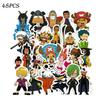 48pcs Piece One Anime Cartoon Stickers Laptop Luggage Car Decals Waterproof Pvc