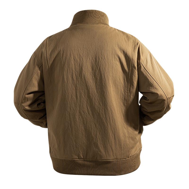 Giacca da Uomo Autunnale Retro Workwear Collo Alto Ampia Casual Sportiva Outdoor