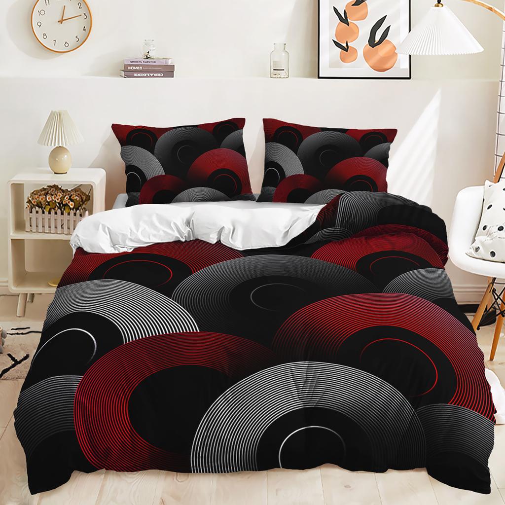 Heimtextilien 3D Digitaldruckmuster Verschiedene Größen Bettbezug Kissenbezug Schlafzimmer (3-teiliges Set) Bettwäsche-Set