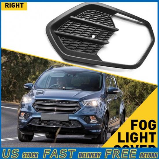 For 2017- Ford Escape Kuga Car Front Bumper Fog Light Cover Right Passenger