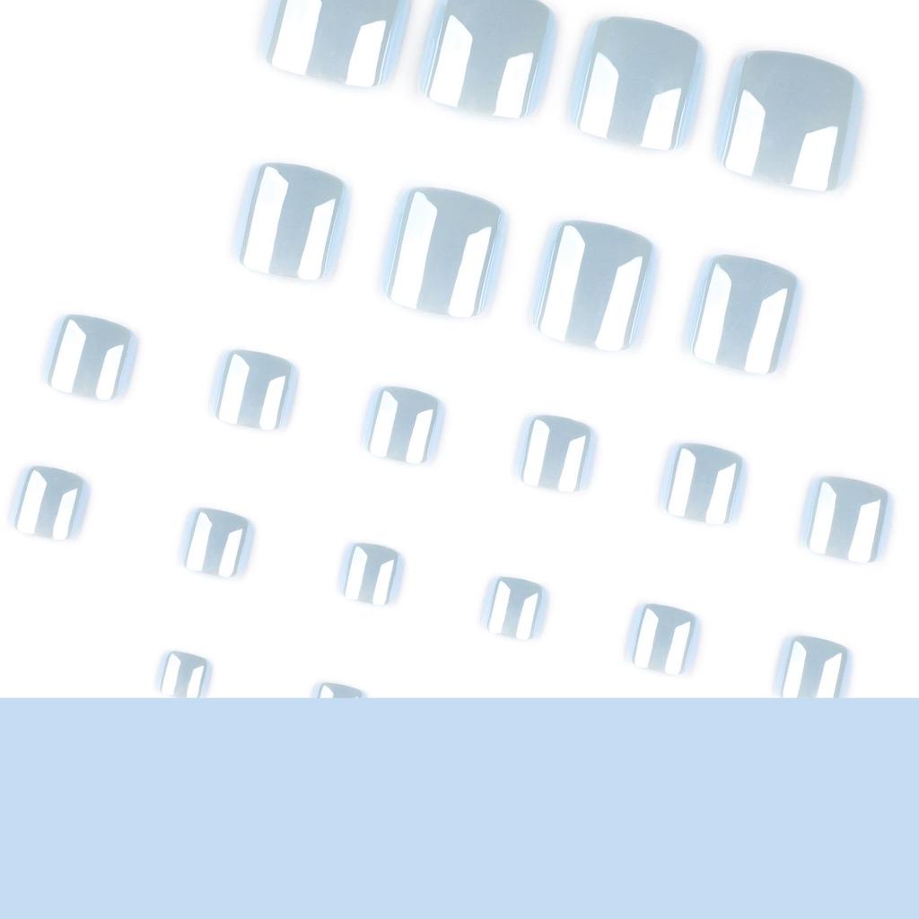 Hot Selling Sparkly Blue Toenail Tips: European & American Style Wearable Manicure