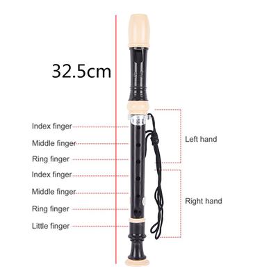 Verstellbare ABS Ungiftige Achtlochflöte 8-Loch Sopranblockflöte Klarinette