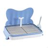 Dog Toilet Indoor Potty Tray Fast Cleaning Sturdy Non Slip Grille with Urinary Column for Small and
