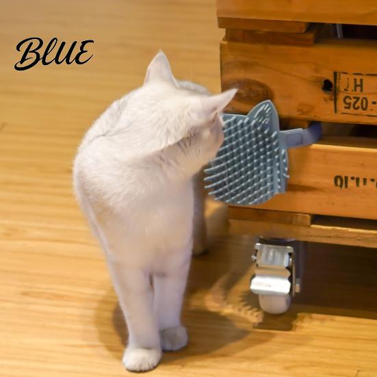 Cleaning Brush Corner Grooming Comb Multifunctional Silicone Rubbing Board Pet Massage Bathing Self Cat Scratcher