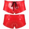 Pánské plavky Wet Look Lakovaná kůže Low Rise Boxerky se stahovací šňůrkou Plavky