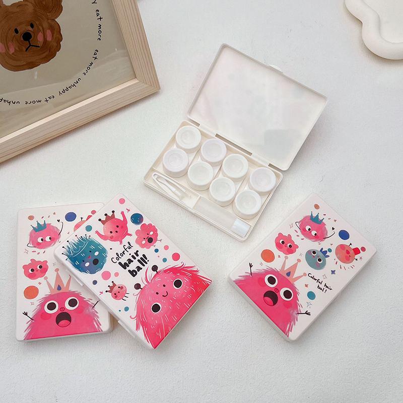 

6 Pair Contact Lens Case Contact Lens Storage Box Portable Travel Contact Lenses Case Soak Container Lenses Box For Beauty Pupil 1 pcs