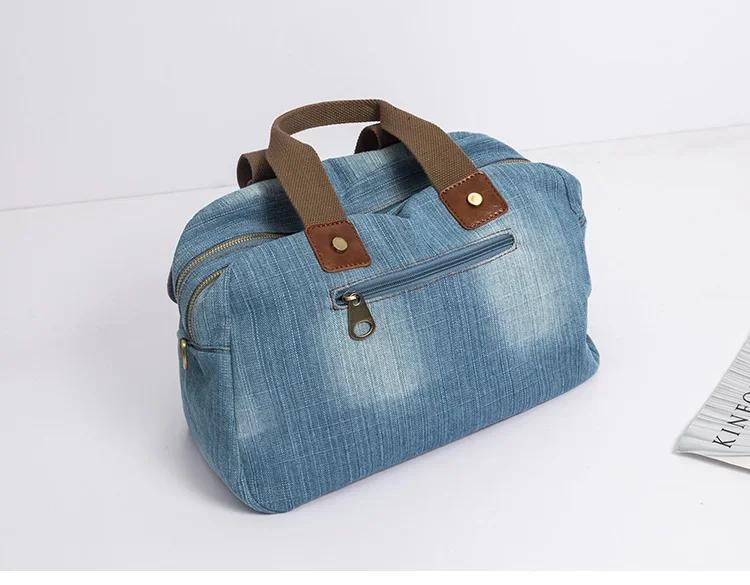 Casual Denim Women handbag  Jeans female Crossbody Bag Vintage big Totes Travel Shoulder Bag Large Bolsa blue