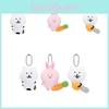 Cute Bear Keychain Plush Toy With Soft Short Pile For Backpack Decoration And Gift