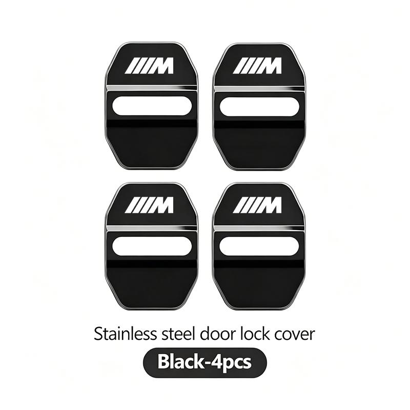 FA54Pcs Zinc Alloy  Car Door Lock Buckle Protection Cover Anti-Collision Shock Absorbing Cushion Stickers For BMW G80 G06 G07 G42 G