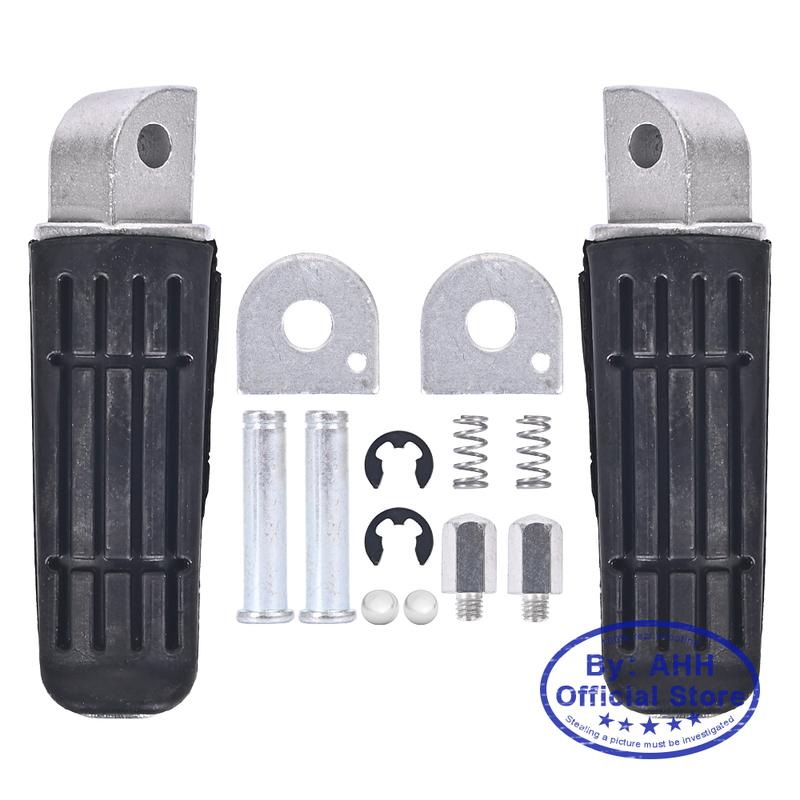 CVK 1Pair Aluminum Alloy Anti-Skid Black CNC Folding Foot Pegs Pedal Rest Front and Rear Footpegs Footrest For YAMAHA FZ6N