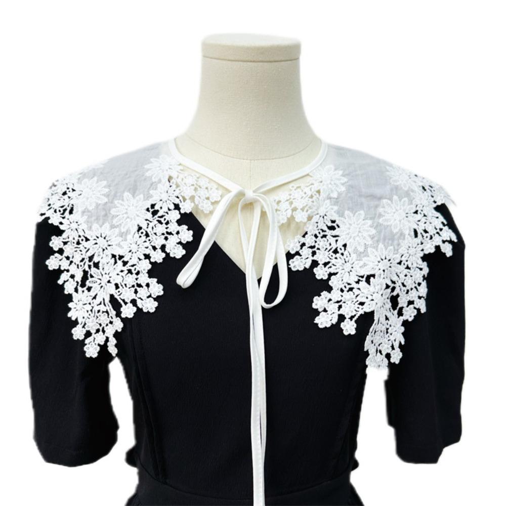 

Аксессуары для одежды, женское кружевное платье с вышивкой из органзы, блузка, декор, воротник, знаки отличия