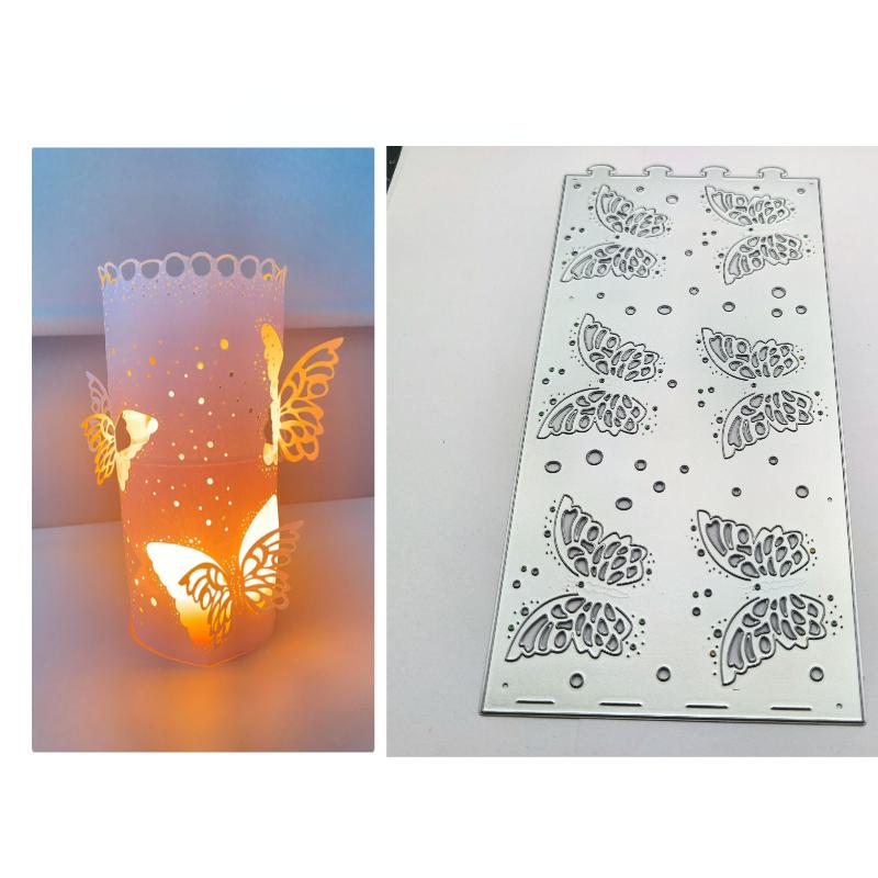 3D Hollow Butterfly Lantern Carbon Steel Embossing Cutting Dies for DIY Scrapbooking Card Album Embossing Crafts Die Cut