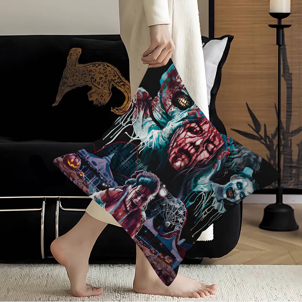 Classic Horror Movie TERRIFIER Cushion Cover Pillowcase Upholstery Sofa Throw Pillow Home Decor Pillowcas