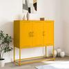 VidaXL Highboard Mustard Yellow 100.5x39x107 Cm Steel, Sideboard, Cupboard, Side Cabinet, Cabinet, Storage Cabinet, 846539