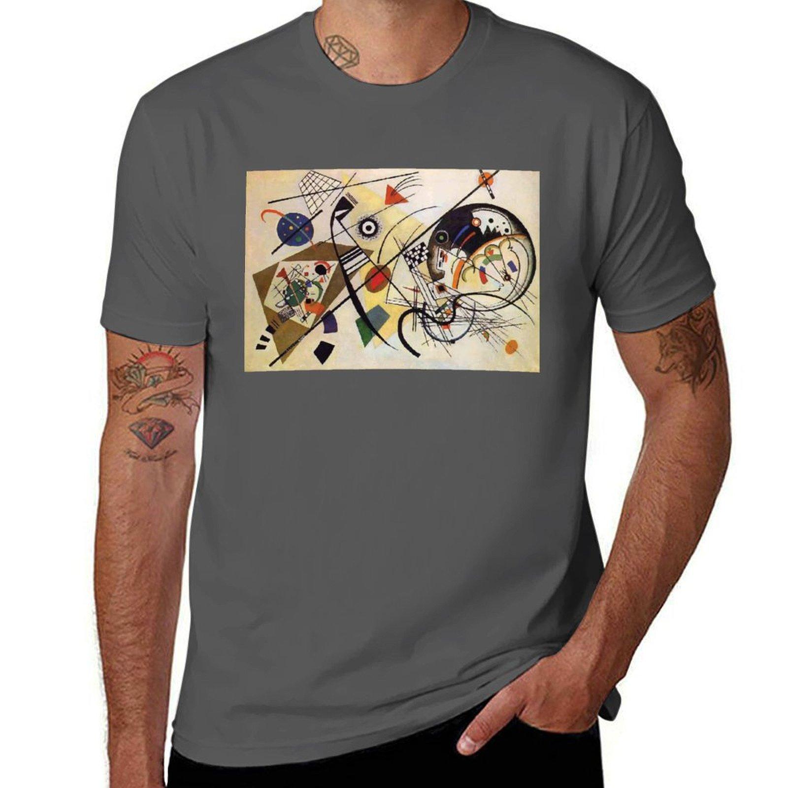 Abstract, man Kandinsky t Line, Wassily shirts T-Shirt shirts funny Transverse t funny cotton 4XL