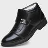 Men's Winter High-Top Leather Boots: Velvet-Lined, Non-Slip, Casual/Formal Style