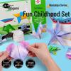 3D Colorful Origami Paper Airplane Kit: DIY Tutorial for Kids