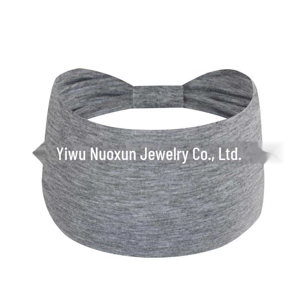 Nueva Diadema Ancha Elástica de Color Sólido para Yoga y Deportes - Absorbe el Sudor, Accesorio para el Cabello de Moda