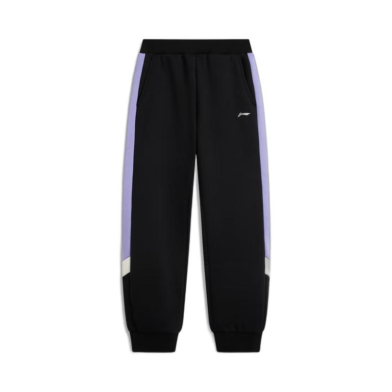 Li-Ning Youth Girls Fleece-Lined Sports Sweatpants YKLV460 L