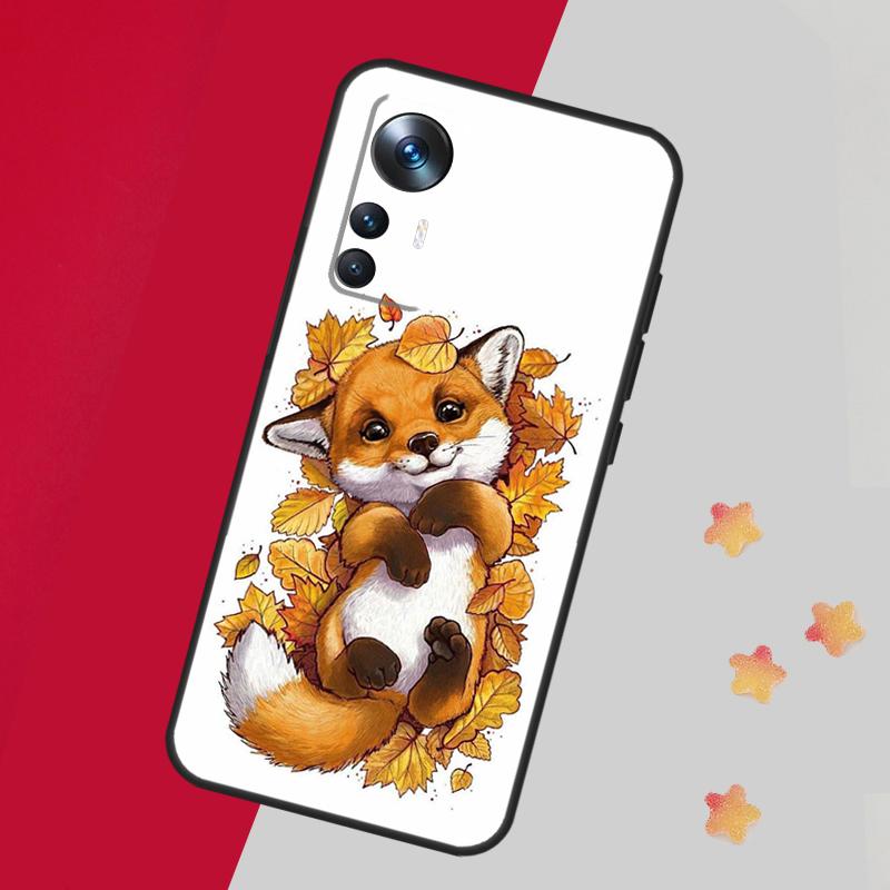 Autumn Leaves Fall Fox Case For Xiaomi 14T 11T 12T 13T 15 Pro 13 14 Ultra Cover For POCO F7 F5 F6 X3 X5 X6 X7 Pro
