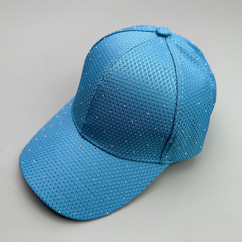 Glitter Rhinestone Elegant Fashion Versatile Ladies Baseball Cap Sunscreen Sports Shade Cap 54-60cm