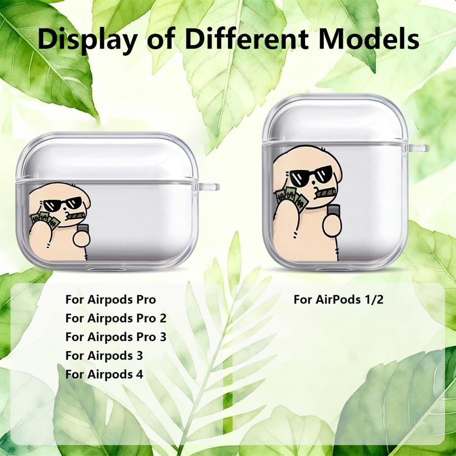 Clear Earphone Cases Cover Case For Airpods 1 4 Pro Pro3 2 Pro2 3 Couples Dog Cat Cool