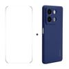 For Xiaomi Redmi Note 13R Pro 5G Silicone Case Straight Edge Phone Cover+9H Glass Protector