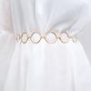 Simple Geometric Round Chain Body Chain, Design Liquid Lava Irregular Metal Waist Chain