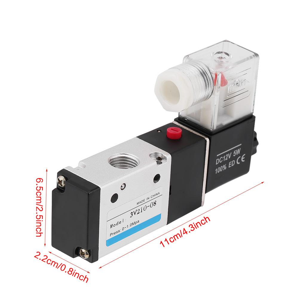 1pc Pneumatic Solenoid Valve 3-Way 2-Position Type G1/4 0.15 - -0.8 MPa (AC220V)