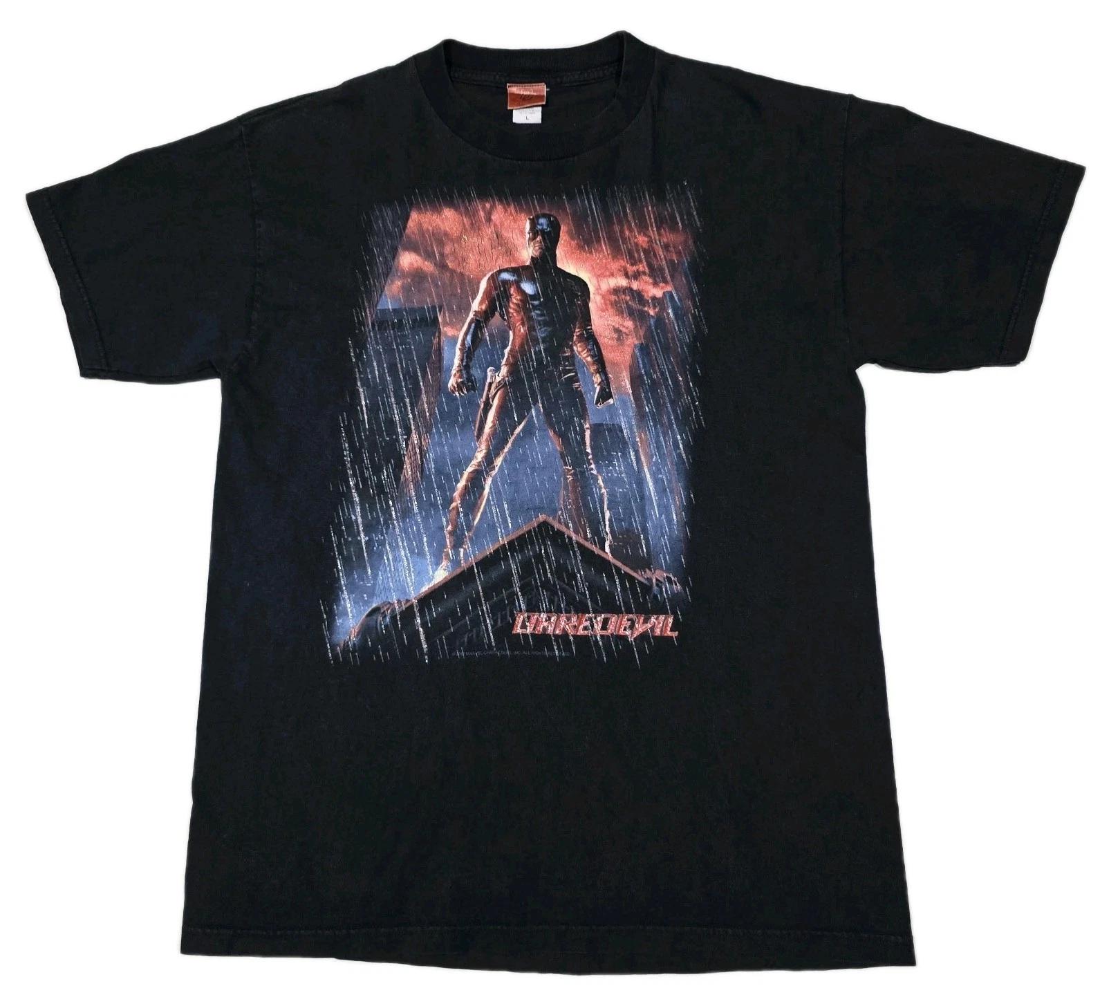Vintage Daredevil 2003 Movie Promo T-Shirt Mens L Large Marvel Comics Fox Y2K S