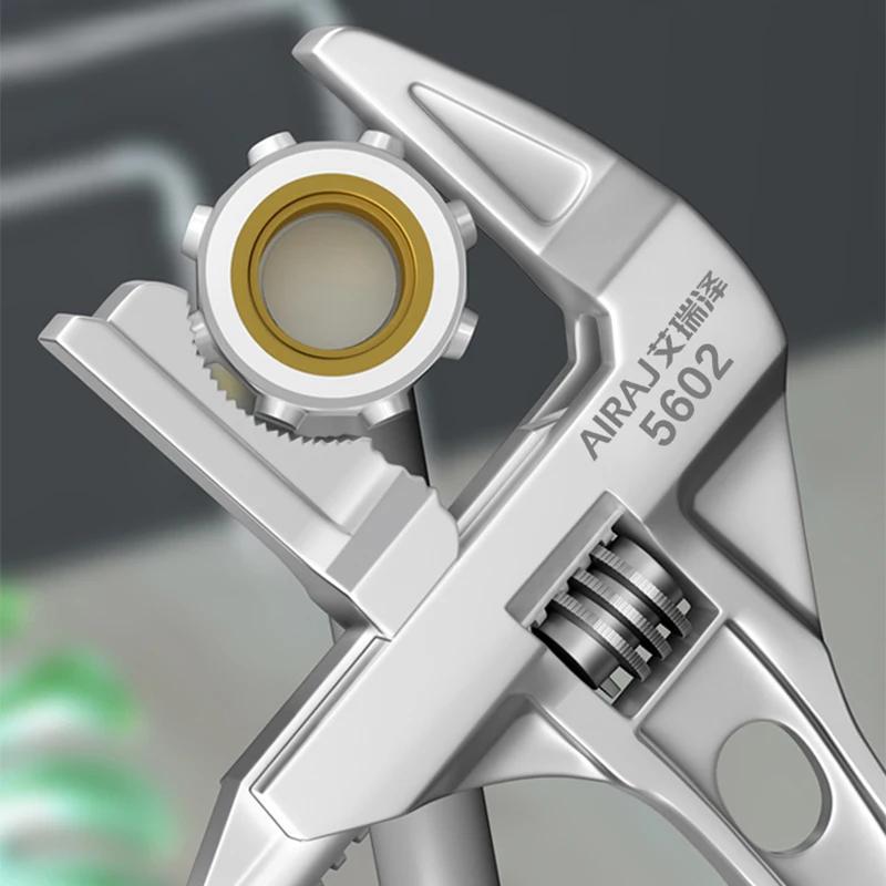 Removal Tool Bathroom Adjustable Wrench, Small Space Multifunctional Wrench, Bathroom PipeNut