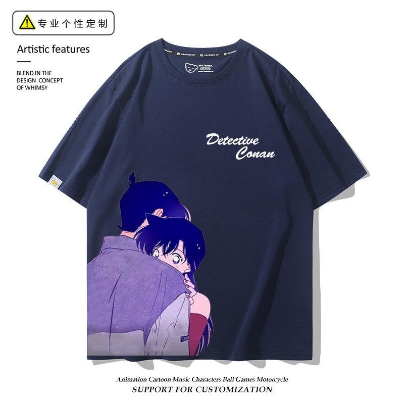 Detective Conan Anime Manica Corta Xiaolan Mouri Ran Stampata Nuova Moda Unisex e da Donna Indumenti Nuovi Casual Manica Corta