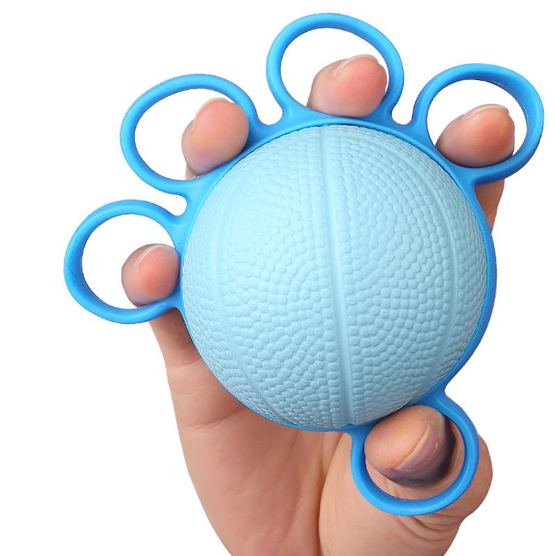 Five Finger Grip Strength Exerciser Sponge Ball Silicone Grip Ring Portable Finger Strength Trainer Grip Ball Tool