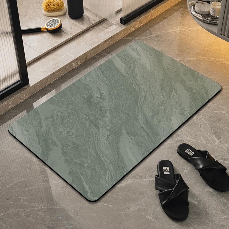 Sleek Wind Diatom Mud Moisture-wicking Mat Bathroom Toilet Floor Mat Toilet Carpet Toilet Door Door Door Mat Durable