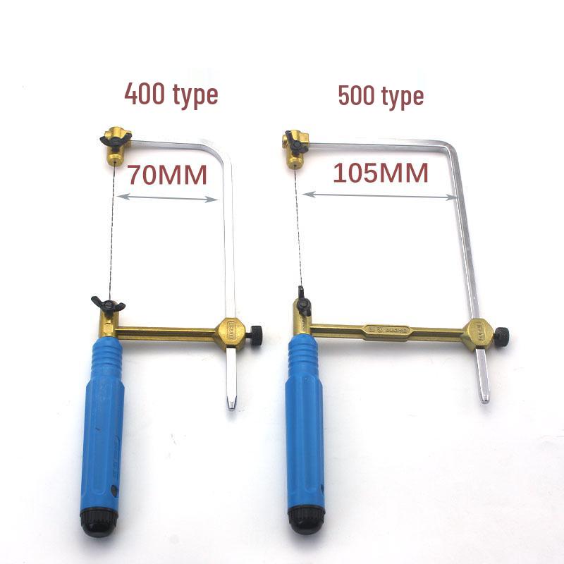 Compact Mini Jigsaw Fret Woodworking Hand Saw with Steel Wire Curve and U-Shaped Blade