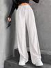 2026 Autumn/Winter Women's Solid Color Wide-Leg Pants: High Waist Drawstring with Elastic Waist for Casual Wear