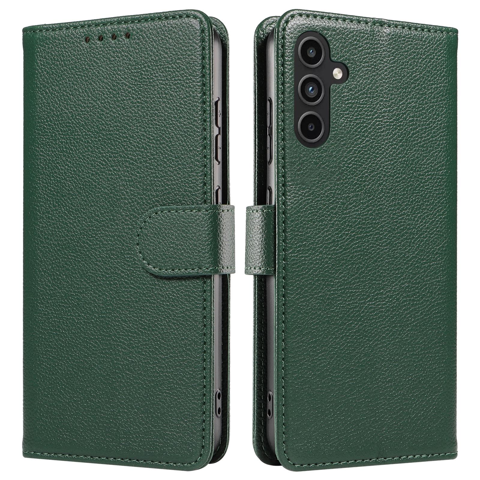 

For Samsung Galaxy S24 Leather Case Litchi Texture RFID Blocking Wallet Stand Phone Cover D