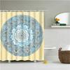 Decorative Geometric Geometry Merry Christmas Bohemian Shower Curtains Bathroom Curtain Fabric Waterproof Polyester With Hooks