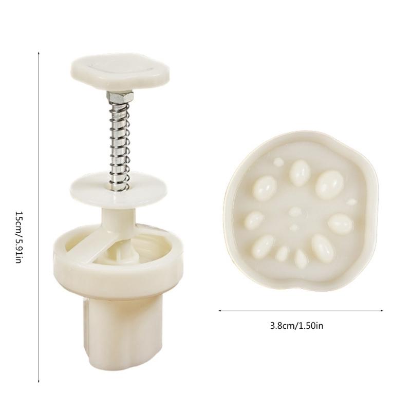 Chinese Style Flower Mooncakes Stamp Tool Green Bean Pastries Stamp Innovative Pastries Mold for Cultural Celebrations