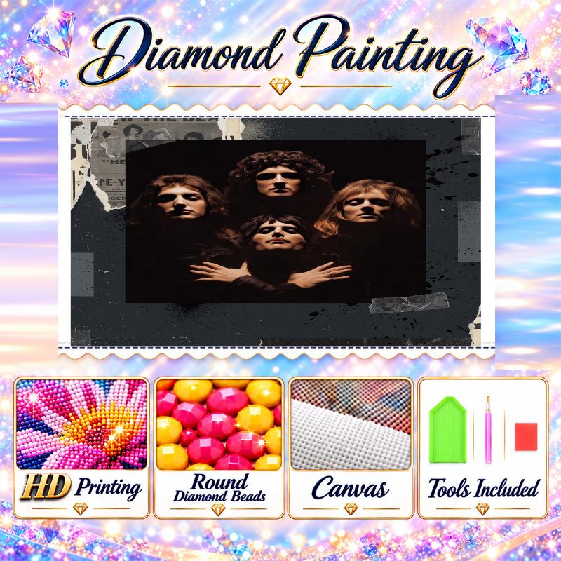Queen Diamond Painting Kit 5D Full Drill DIY Diamond Mosaic Wall Art Home Decor