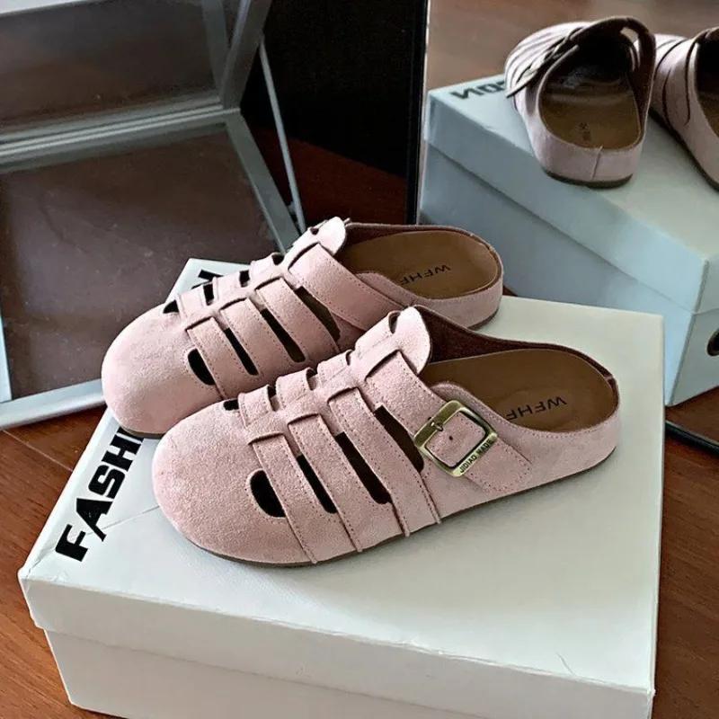 Fashion Roman Sandals Soft Woman Slippers Low Price 39 Casual Slides 2025 Trend New Style Korea Unique Luxury Vip Summer Shoes for Women