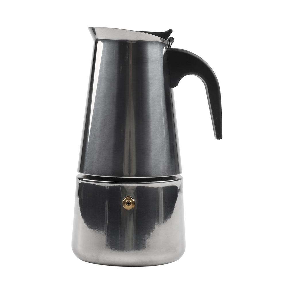 Moka Pot Coffee Maker Crafted from Stainless Steel Perfect for Coffee Enthusiasts Seeking an Elegant Brewing Experience