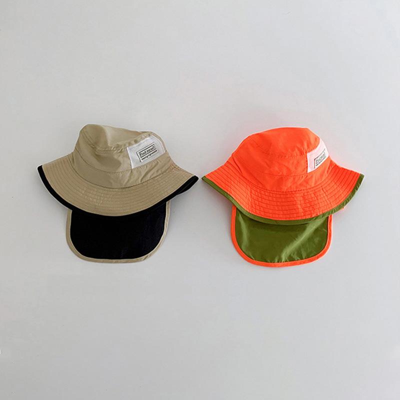 Summer Kids Sun Hats Cute Cartoon Drawstring Adjustable Boy Girl Fisherman Caps Casual Children Sunscreen Bucket Hats