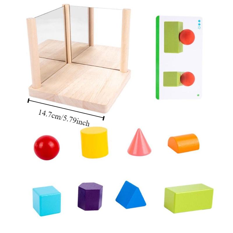 Shape Matching Mirror Imaging Logic Thinking Puzzle Geometric Shadow Thinking Toys  Teaching Aids