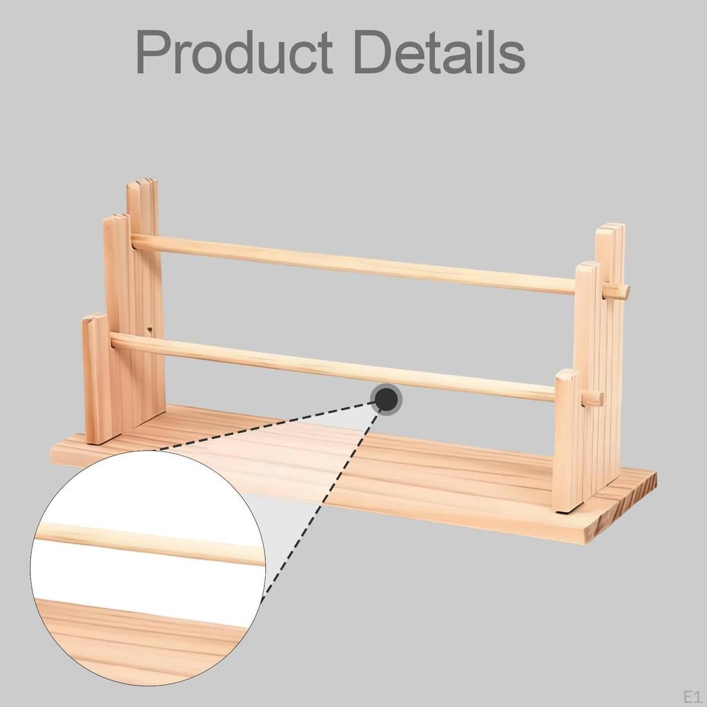 Jewelry Display Stand Photo Props Easy Disassembly Wooden for Showcase Woman 2 Layer