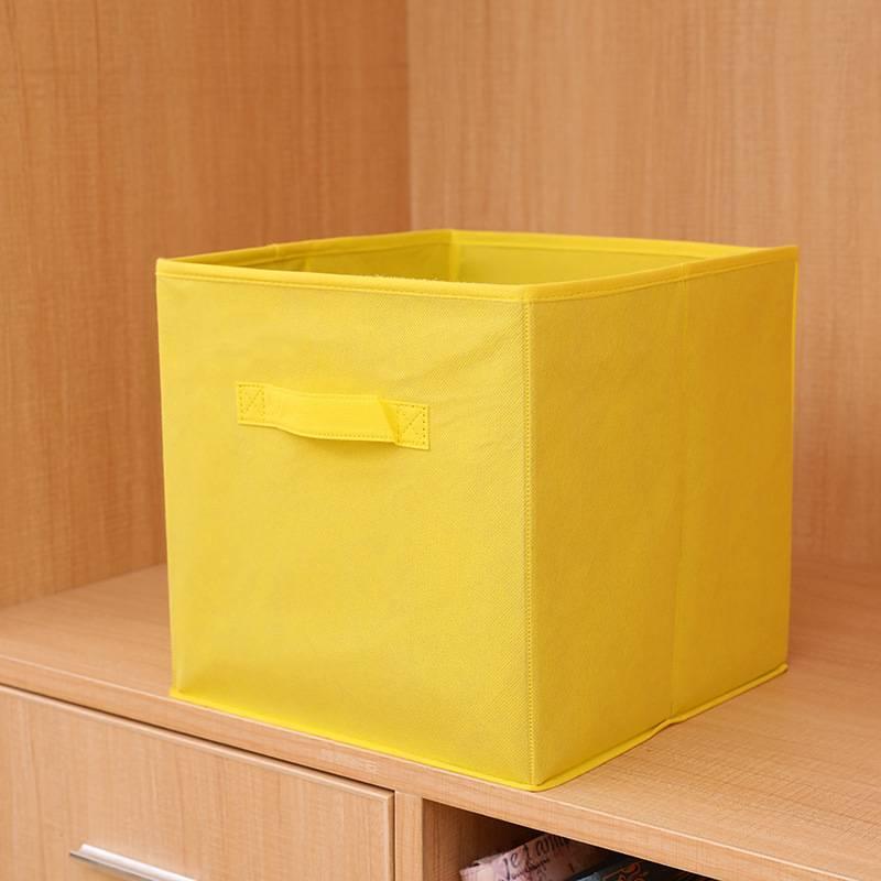 

Коробка для зберігання з нетканого матеріалу Cube Складна коробка для зберігання товарів для дому, органайзер для зберігання дитячих іграшок, шафа, ящик, організація жовтий