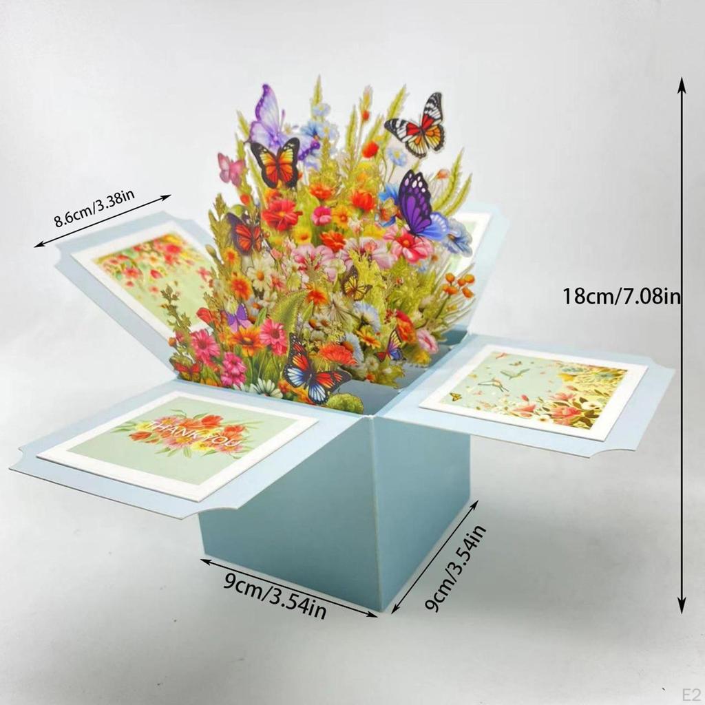 3D Bouquet Greeting Card, Mother's Day Birthday Gift for Mother, Grandma,